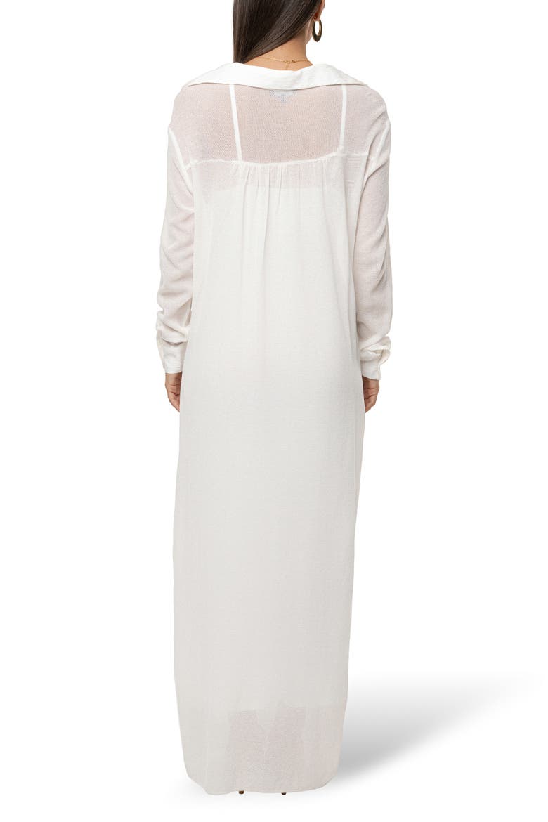Savanna Cowl Neck Long Sleeve Maxi Dress, Alternate, color, IVORY