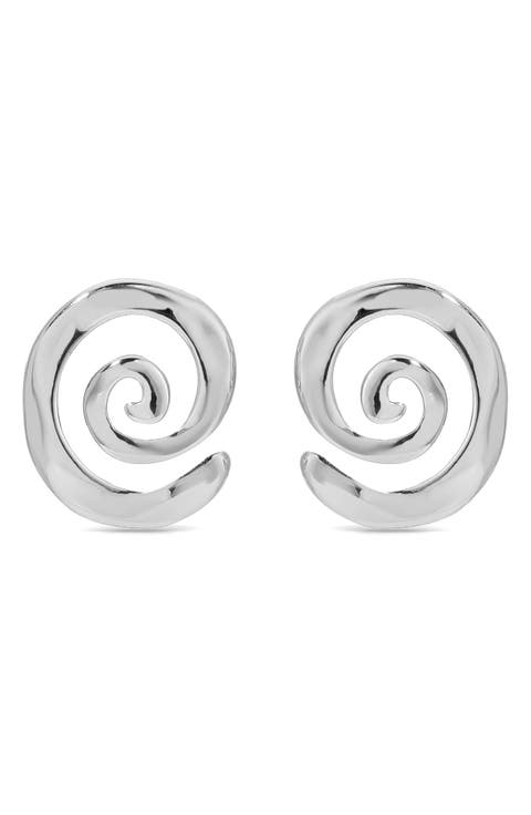 Aura Swirl Stud Earrings