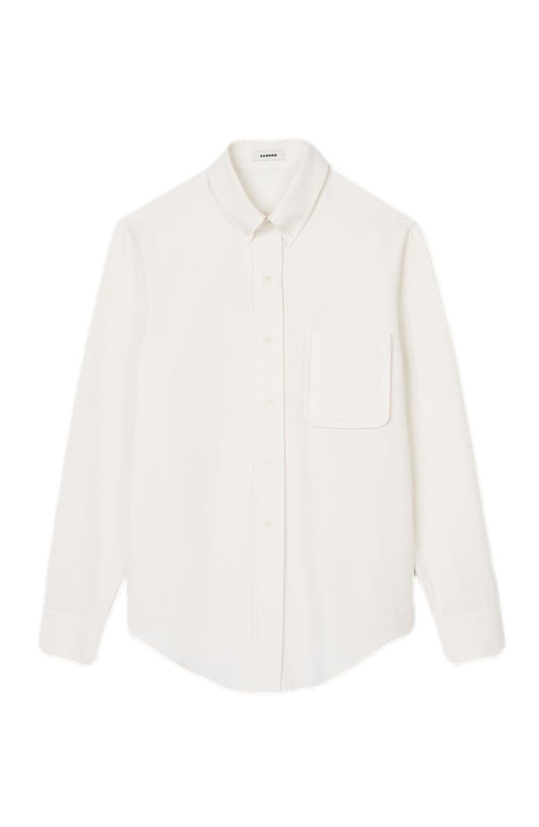 SANDRO Oxford flannel shirt, Alternate, color, 