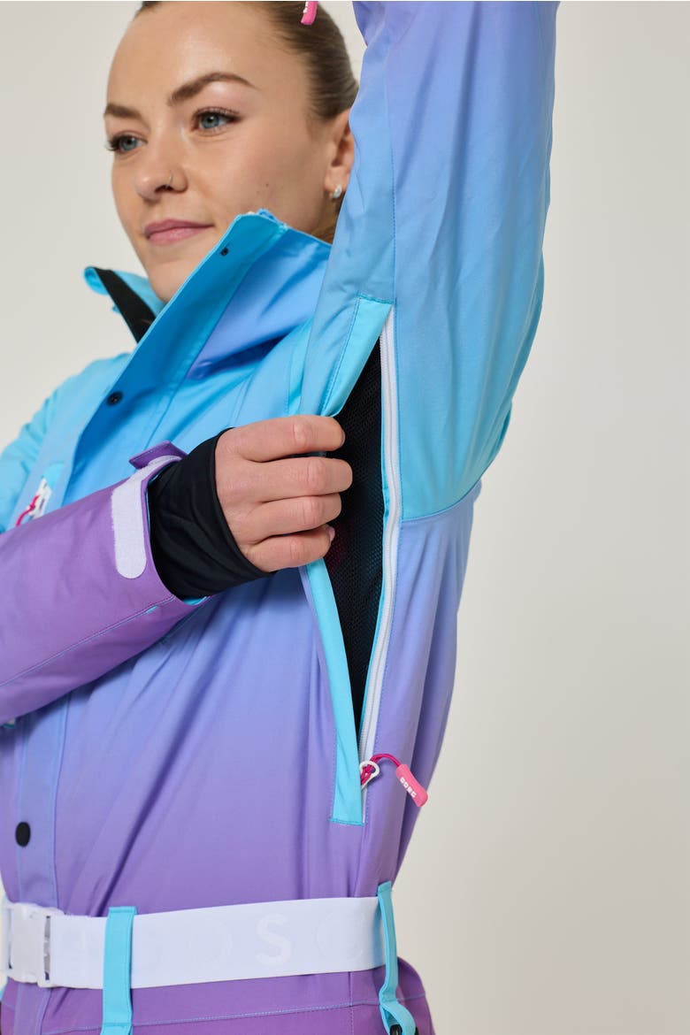 Rhythm Is A Dancer Shaped Women's Ski Suit, Alternate, color, Sky blue
