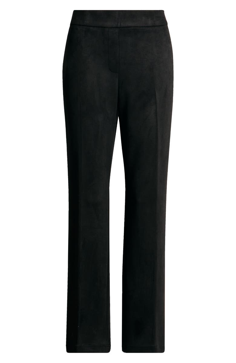 KASPER Faux Suede Pants, Alternate, color, Black