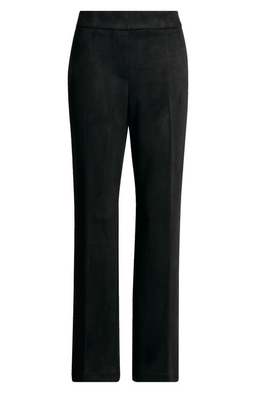 Kasper Faux Suede Pants In Black