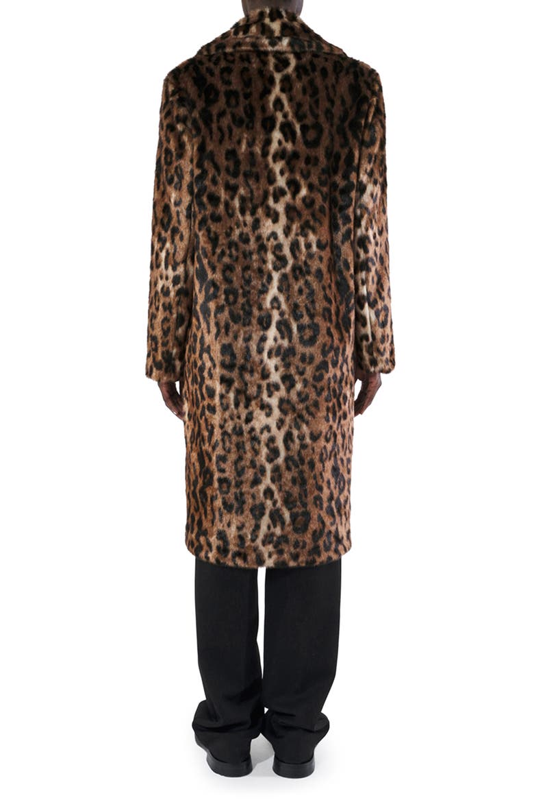 Tikka Leopard Print Faux Fur Coat, Alternate, color, LEOPARD