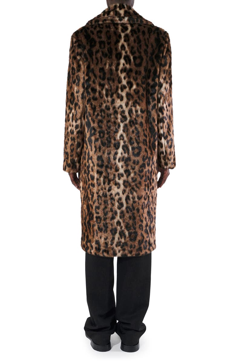 Apparis Tikka Leopard Print Faux Fur Coat, Alternate, color, 