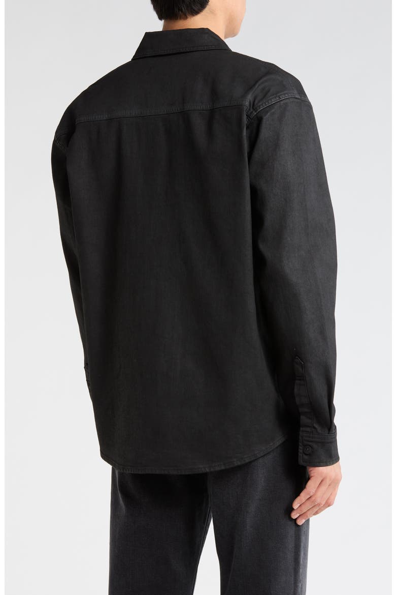 Elias Coated Shirt Jacket, Alternate, color, CHARCOAL BLACK