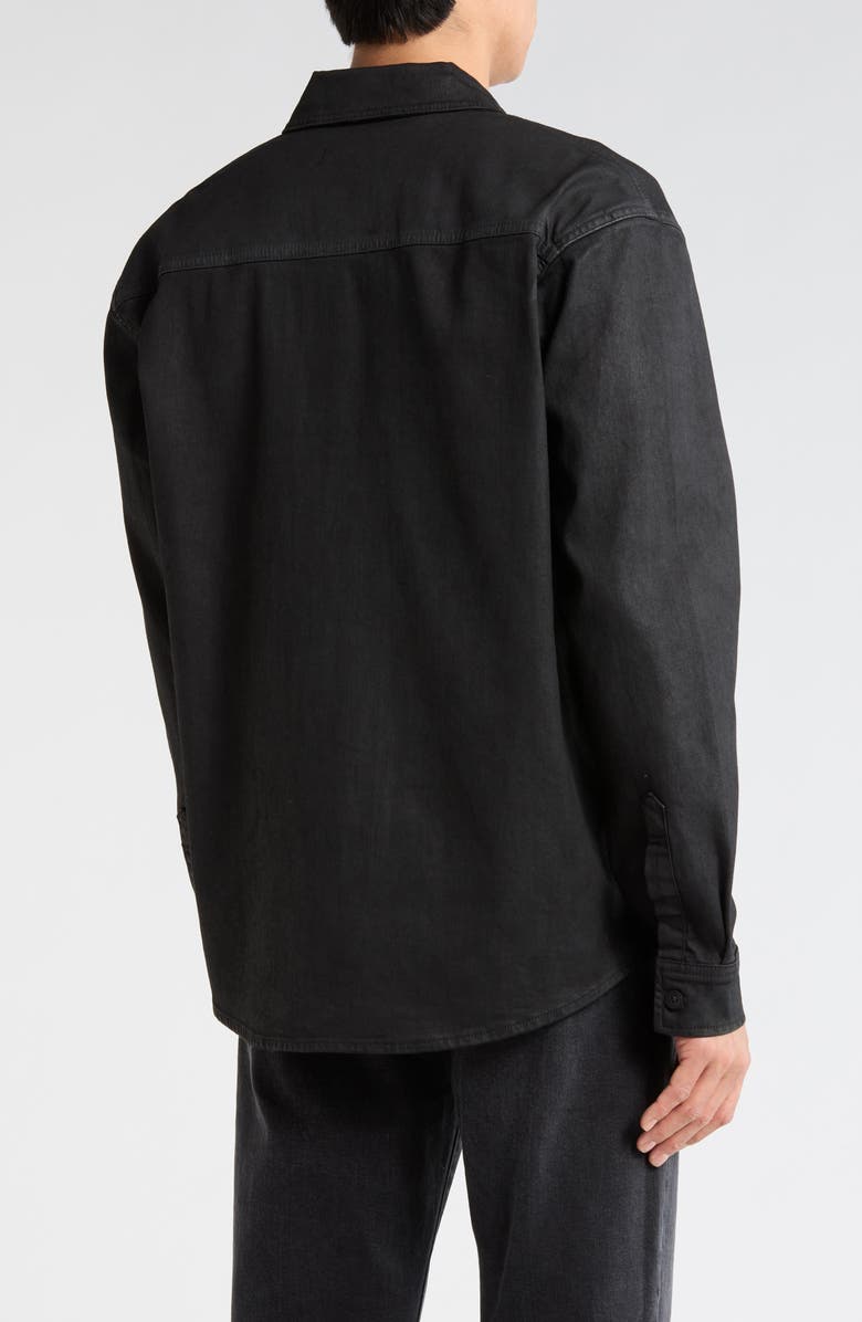 AG Elias Coated Shirt Jacket, Alternate, color, Charcoal Black