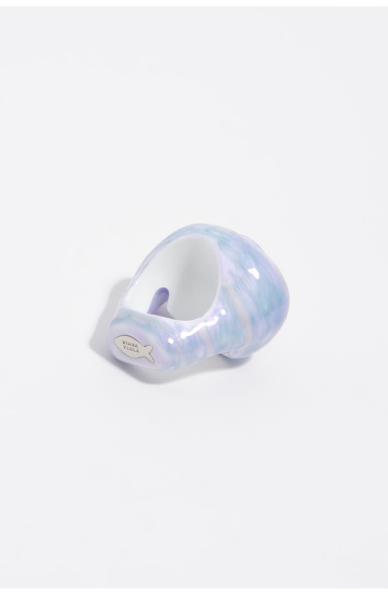 Bimba y Lola Enameled Resin Seashell Ring, Alternate, color, Blue