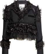 Noir Kei Ninomiya Wool Oxford Crop Jacket