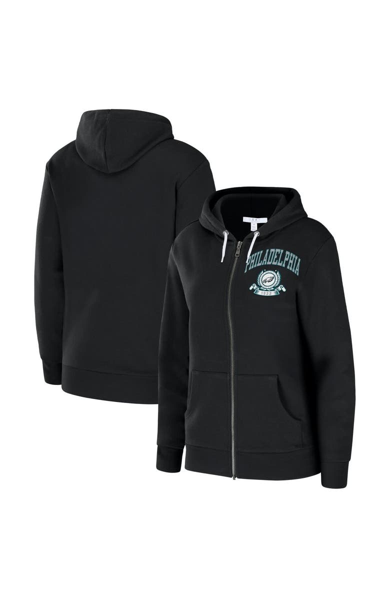 WEAR by Erin Andrews Women's WEAR by Erin Andrews Black Philadelphia Eagles Full-Zip Hoodie, Main, color, Black
