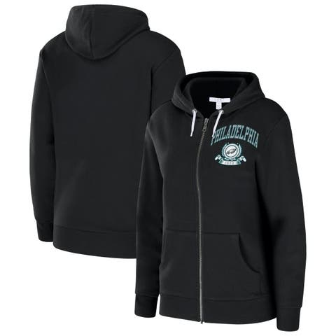Women's WEAR by Erin Andrews  Black Philadelphia Eagles Full-Zip Hoodie