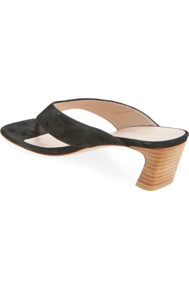 Stuart Weitzman Stassi 50 Thong Sandal, Alternate, color, Black/ New Camel