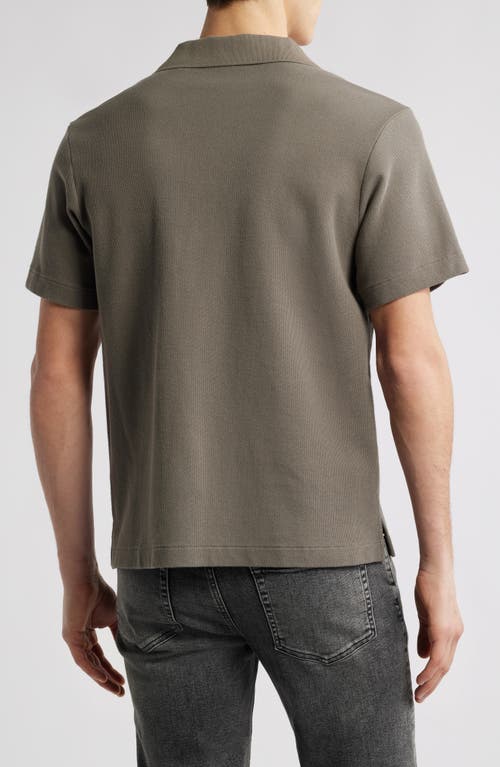 Frame Jacquard Polo In Dark Sage