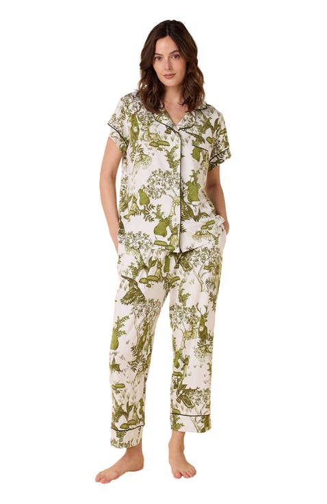 Pima Knit Holiday Capri Set