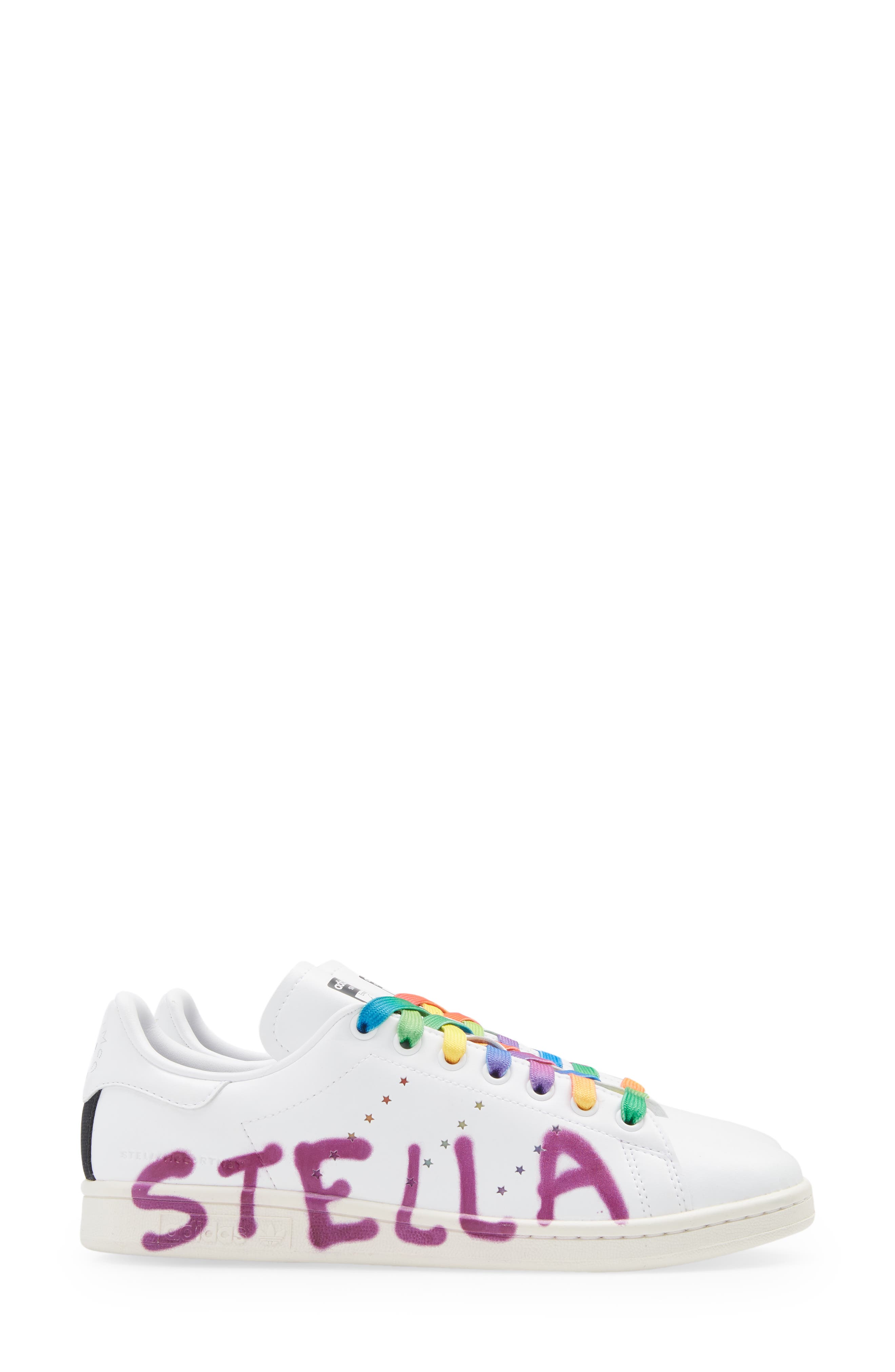 x adidas Stan Smith Shared 3 Unisex Sneaker, Alternate, color, SCREEN LOGO PINK