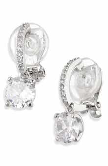 Nadri Modern Love Cubic Zirconia Clip-On Earrings