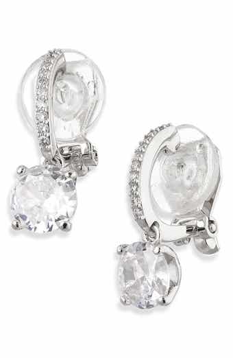 Nadri Modern Love Cubic Zirconia Clip-On Earrings