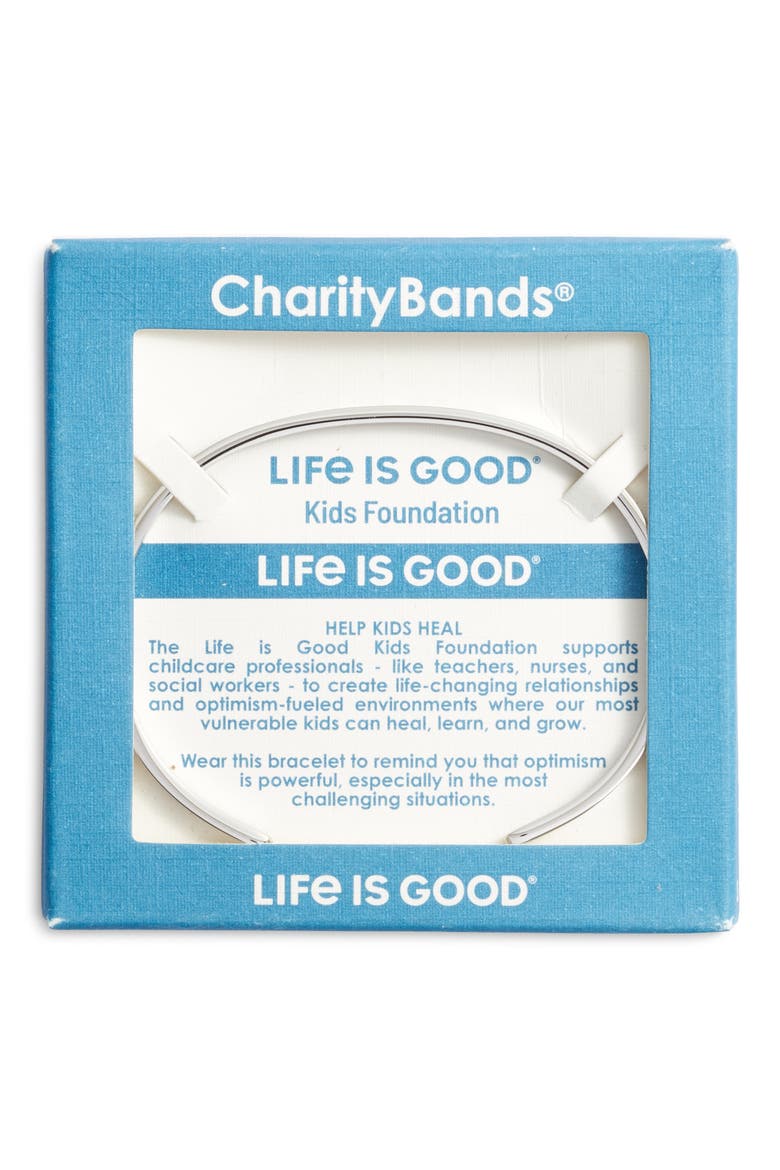 Life Is Good Bracelet, Alternate, color, SILVER