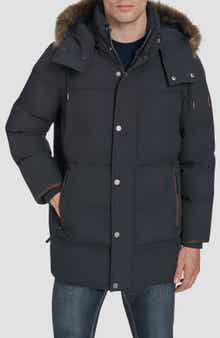 Faux Fur Hooded Longline Jacket