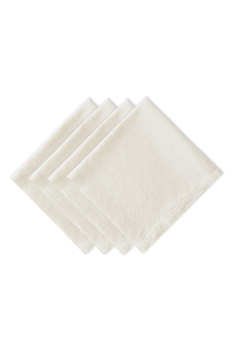 Linen Napkin Set/4, Main, color, Cream Sugar