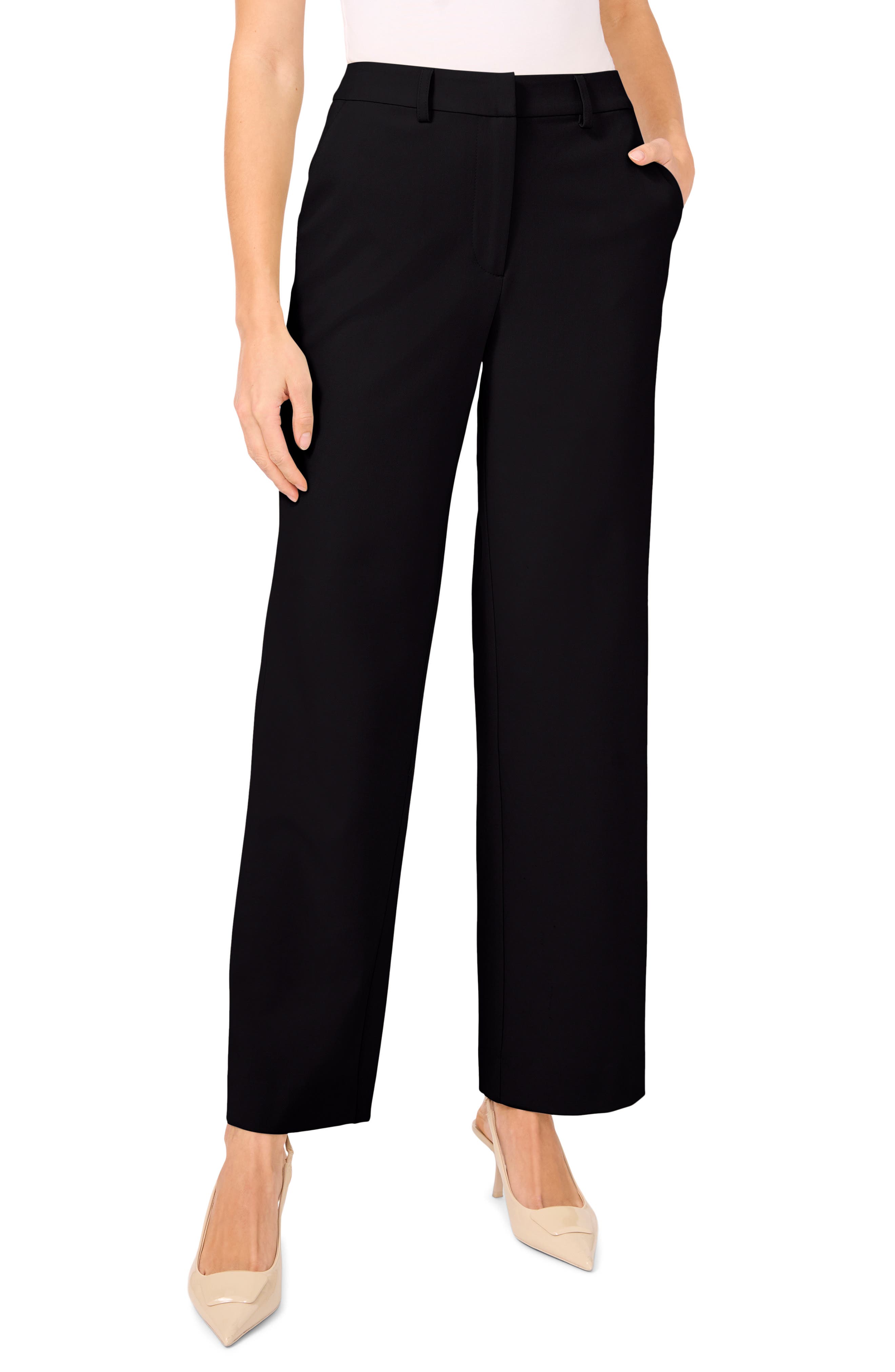 Halogen® High Waist Straight Leg Pants
