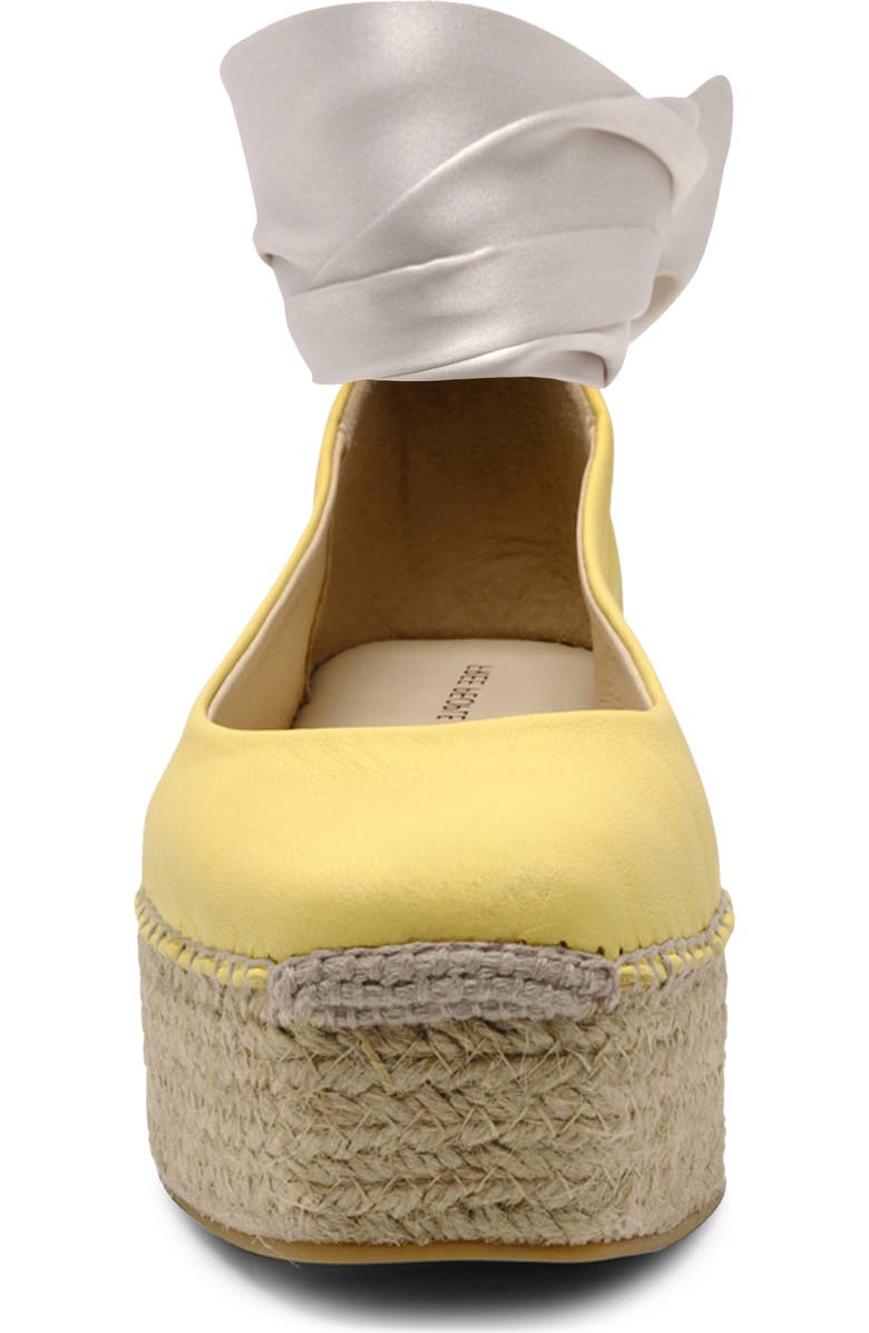 Free People Starboard Ankle Wrap Platform Espadrille, Alternate, color, Lemon