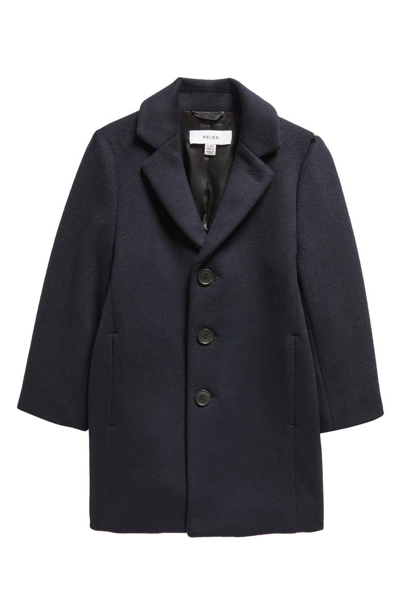 Reiss Kids' Gable Jr. Wool Blend Trench Coat, Main, color,