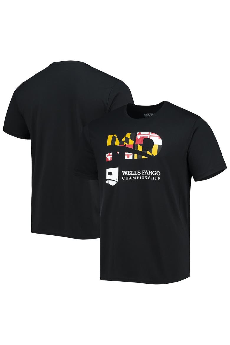 Men's Levelwear Black 2022 Wells Fargo Championship Maryland Flag T-Shirt, Main, color, Black
