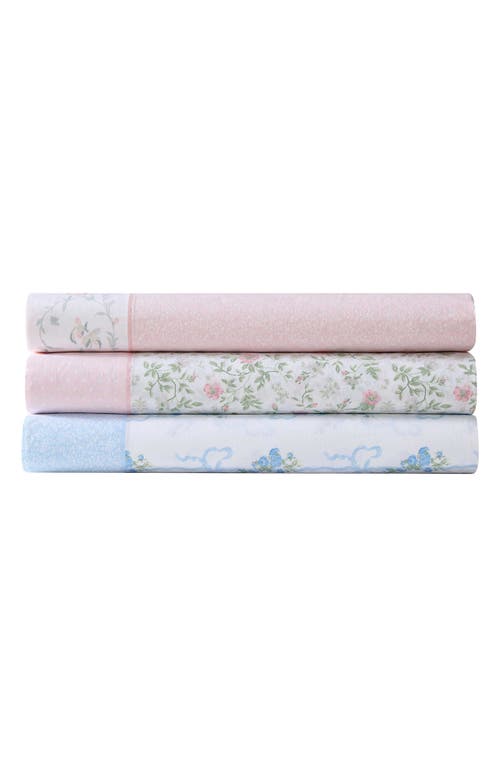 Laura Ashley Victorian Scroll 200-thread Count Cotton Percale Sheet Set