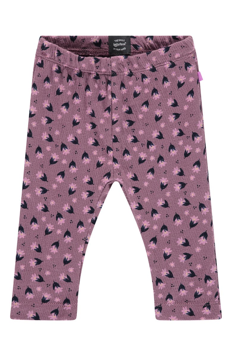 BABYFACE Floral Cotton Blend Leggings, Main, color, 