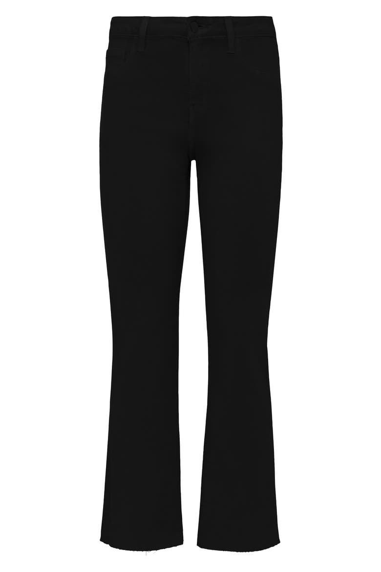 Wanda High Waist Crop Wide Leg Pants, Alternate, color, NOIR COATED