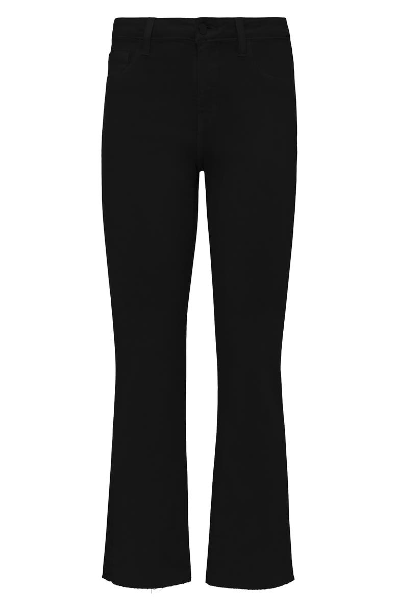 L'AGENCE Wanda High Waist Crop Wide Leg Pants, Alternate, color, Noir Coated