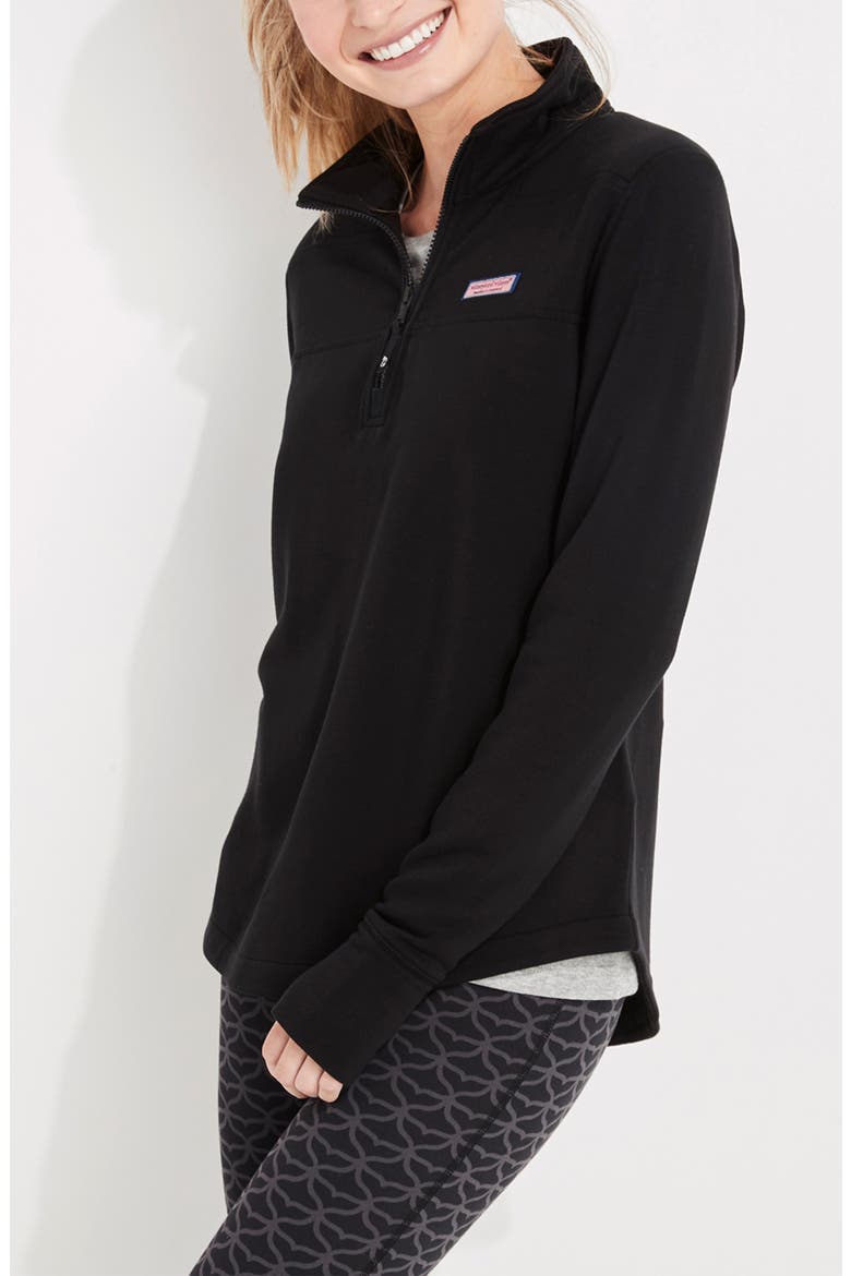 Dreamcloth Relaxed Half Zip Sweatshirt, Alternate, color, JET BLACK