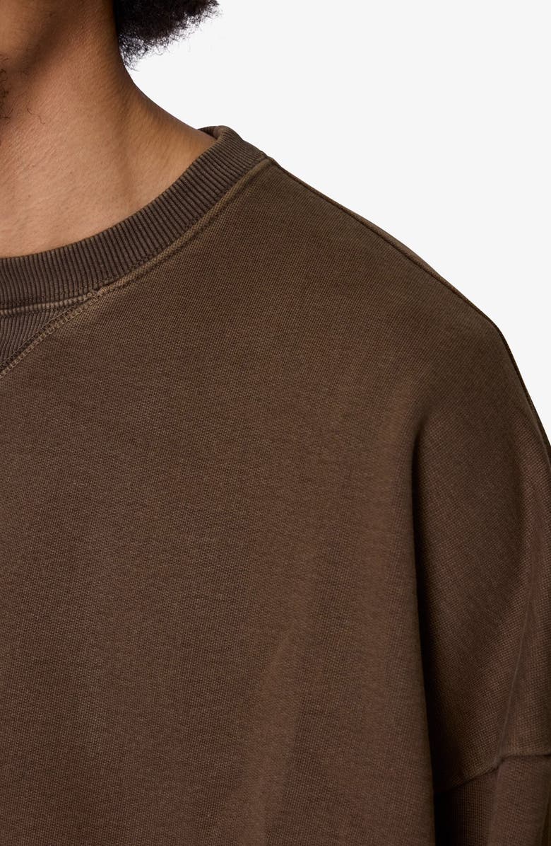 mnml Crop Cotton Crewneck Sweatshirt, Alternate, color,