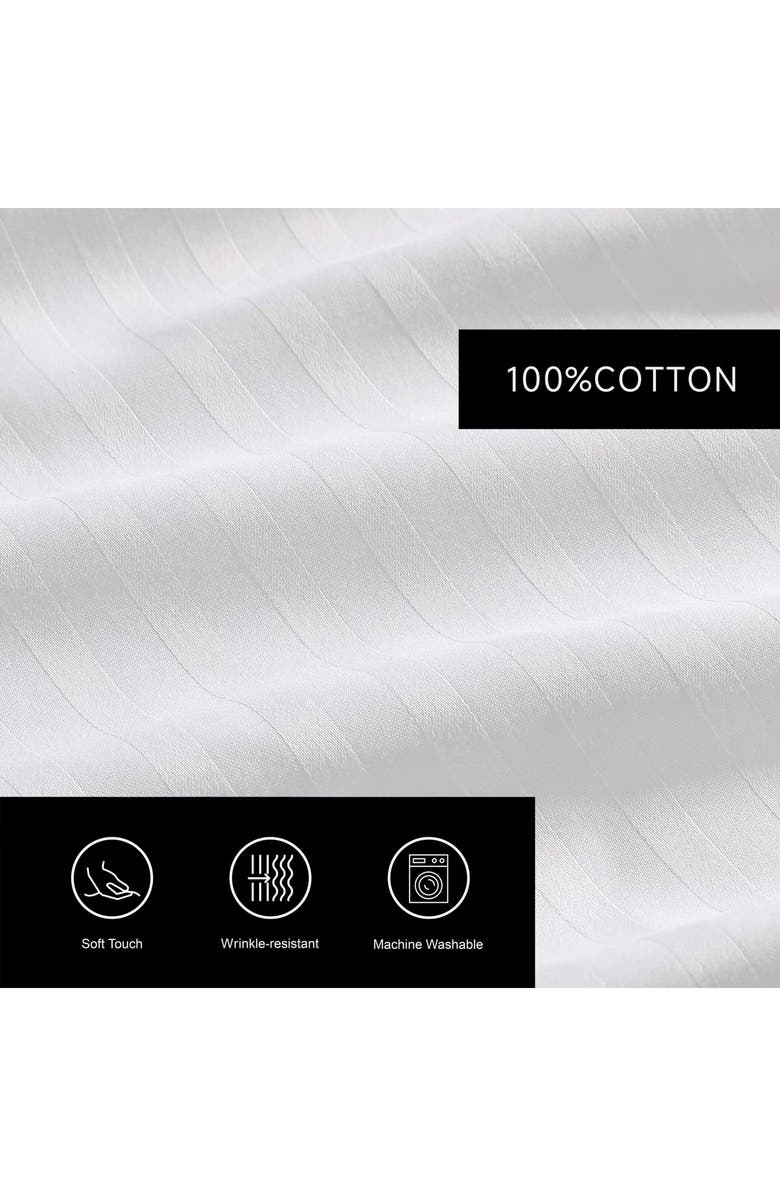 Vera Wang Dobby Stripe Sheet Set, Alternate, color, White