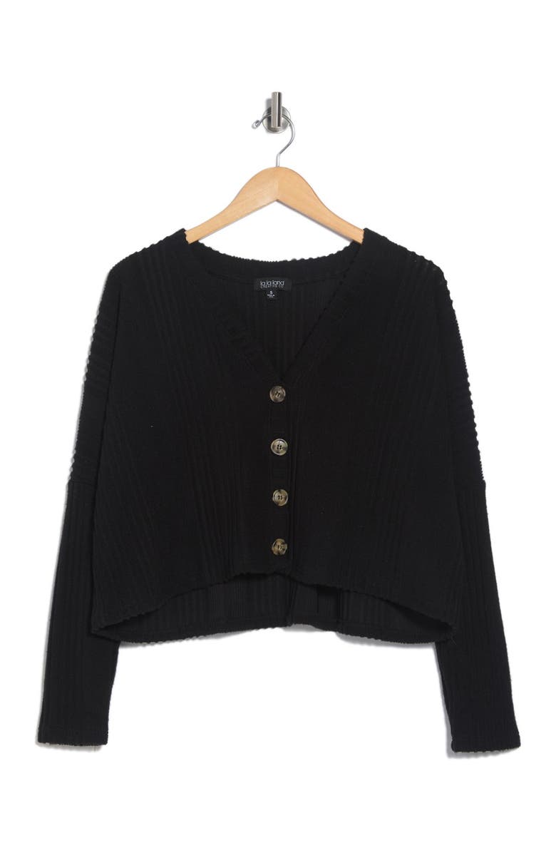 La La Land Creative Co Ribbed Crop Cardigan, Alternate, color,
