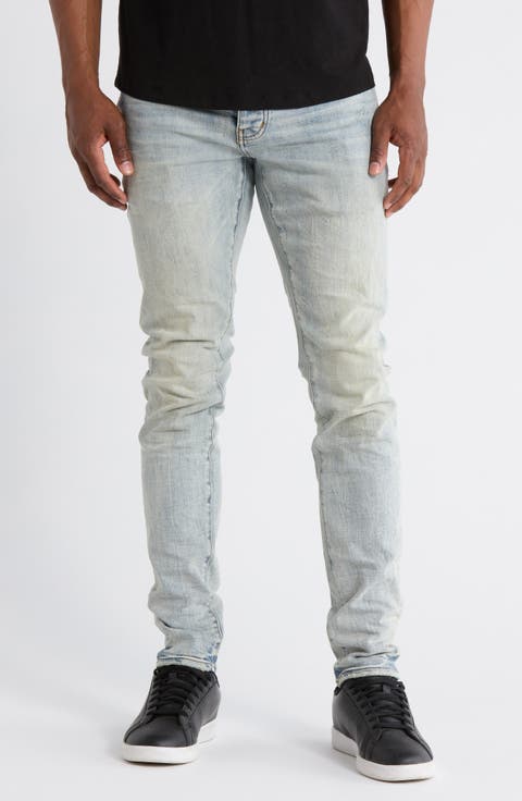 P001 Fade Down Skinny Jeans (Light Indigo)