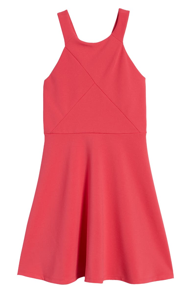 Zunie Pieced Skater Dress, Main, color, 