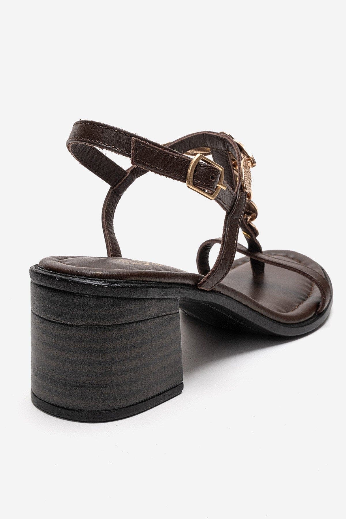 Forever & Always Shoes Serona Leather Block Heel Sandal, Alternate, color, Brown