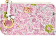Valentino Garavani VLOGO Floral Jacquard Coin Purse