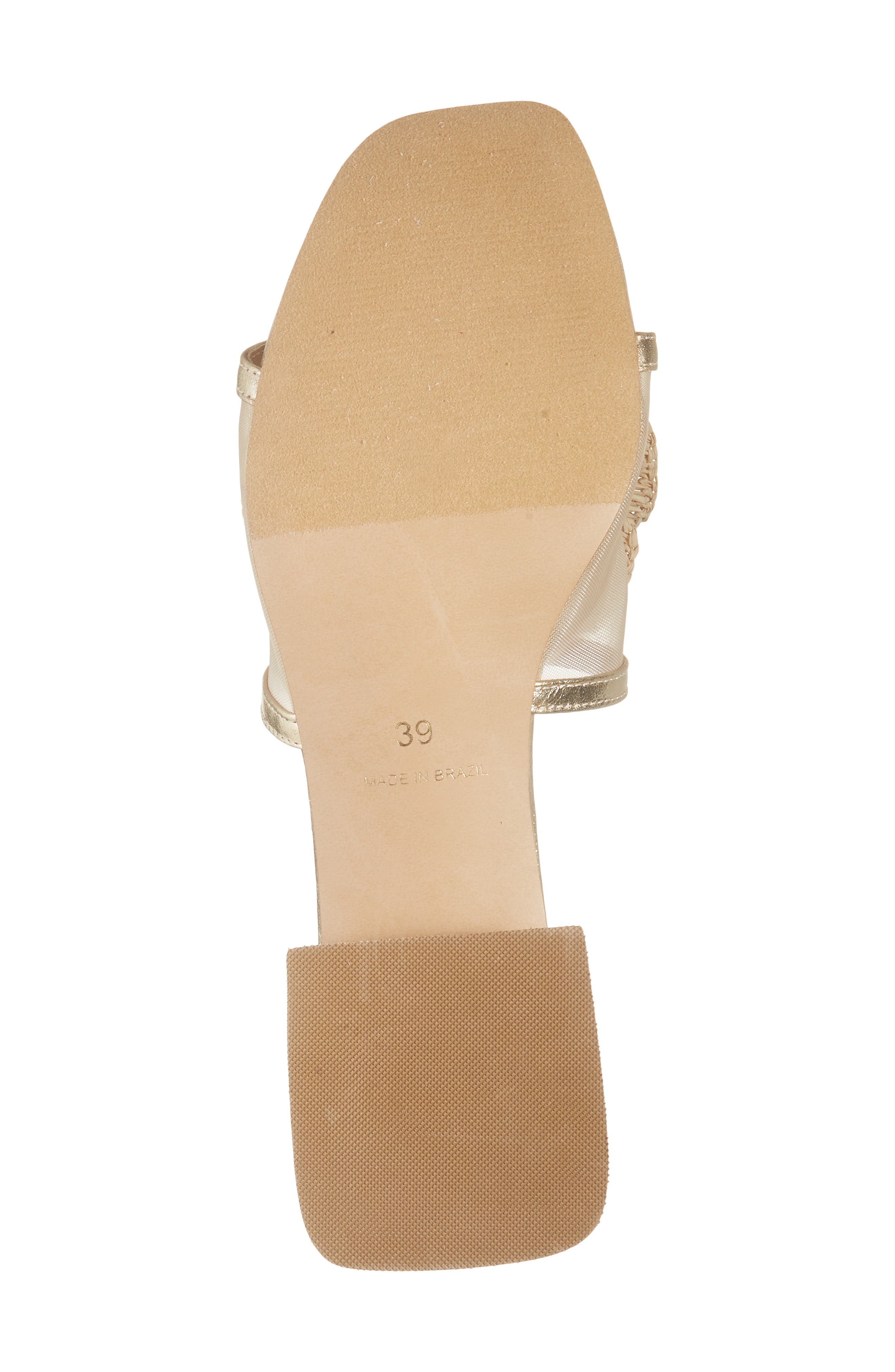 KOKO + PALENKI Ana Slide Sandal, Alternate, color, Gold Light-Raffia Flower