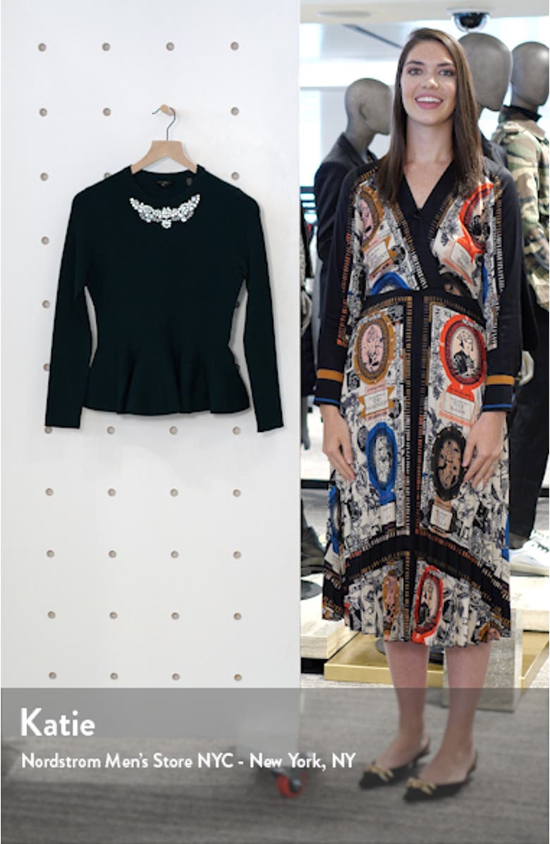 Embellished Peplum Sweater, sales video thumbnail