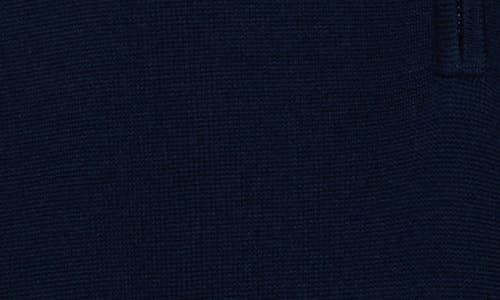 Nordstrom Cashmere Quarter Zip Pullover Sweater In Blue