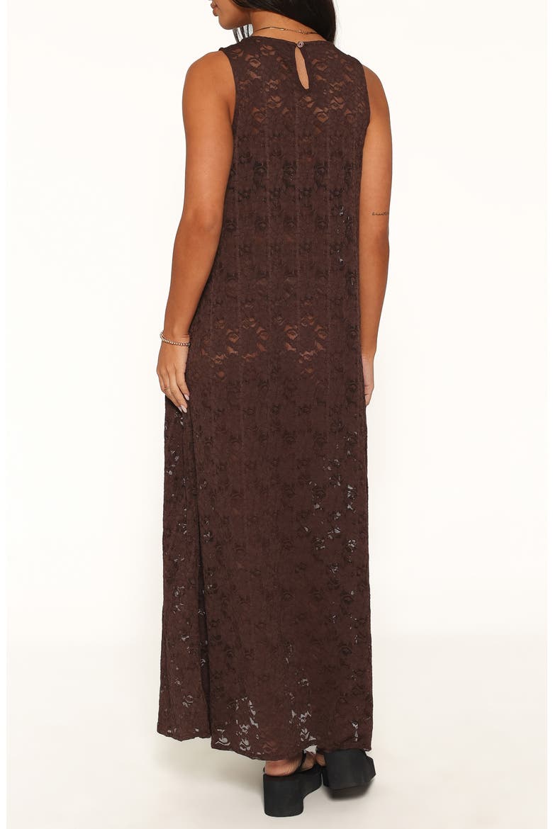 Jessy Lace Maxi Dress, Alternate, color, BROWN