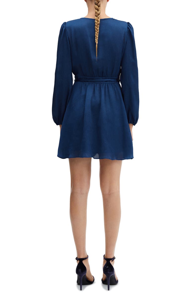 MANGO Long Sleeve Wrap Dress, Alternate, color, 