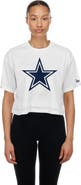New Era Women's New Era  White Dallas Cowboys Summer Mesh Cropped Boxy T-Shirt