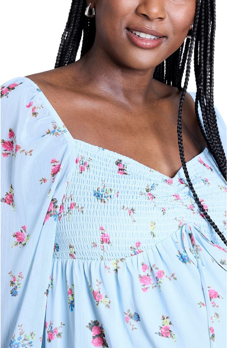 MOTHERHOOD MATERNITY Long Sleeve Front Tie Tiered Maternity Mini Dress, Alternate, color, Skyway Ditsy Floral