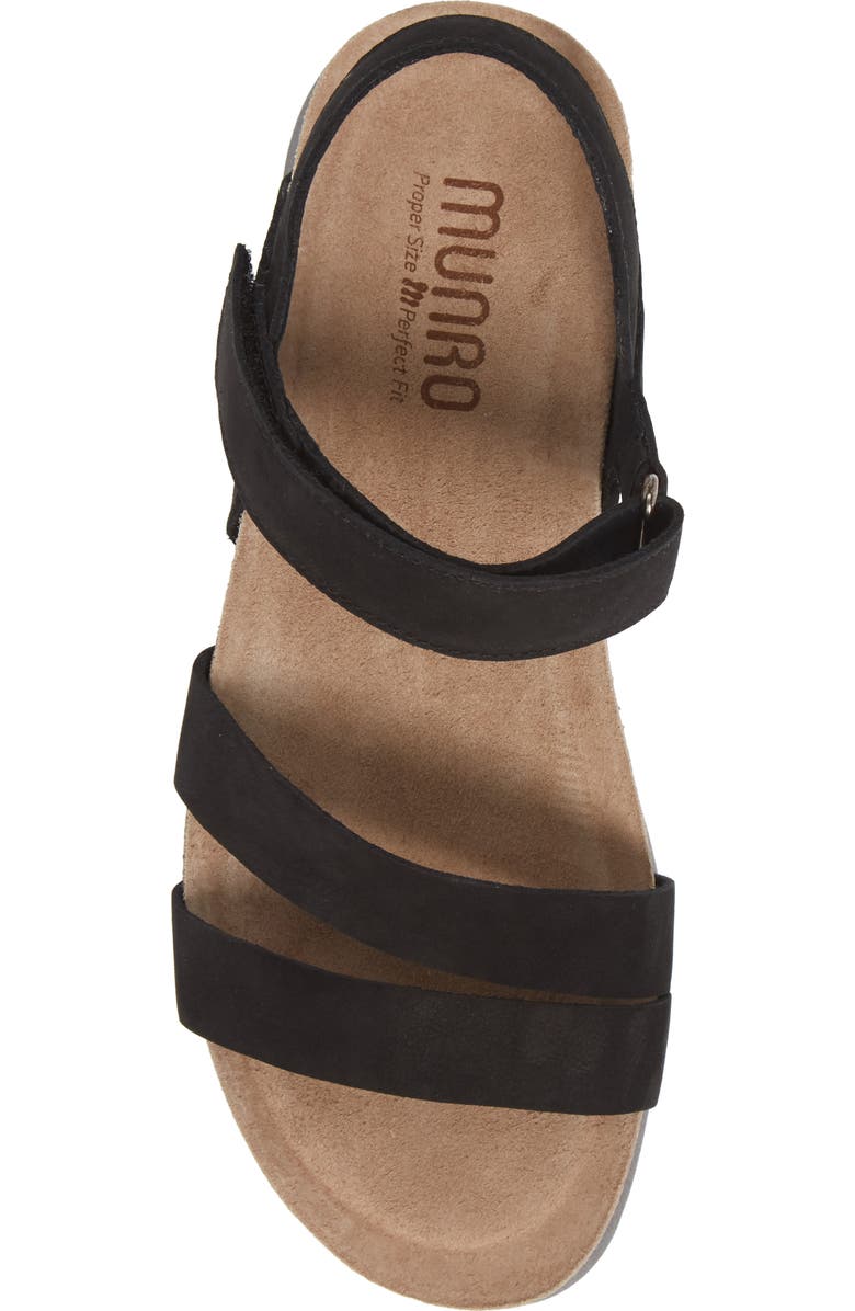Munro Juniper Sandal, Alternate, color, Black Nubuck