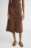 Veronica Beard Alexie Suede Skirt