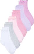 YOGALICIOUS 6-Pack Ruffle Edge Crew Socks