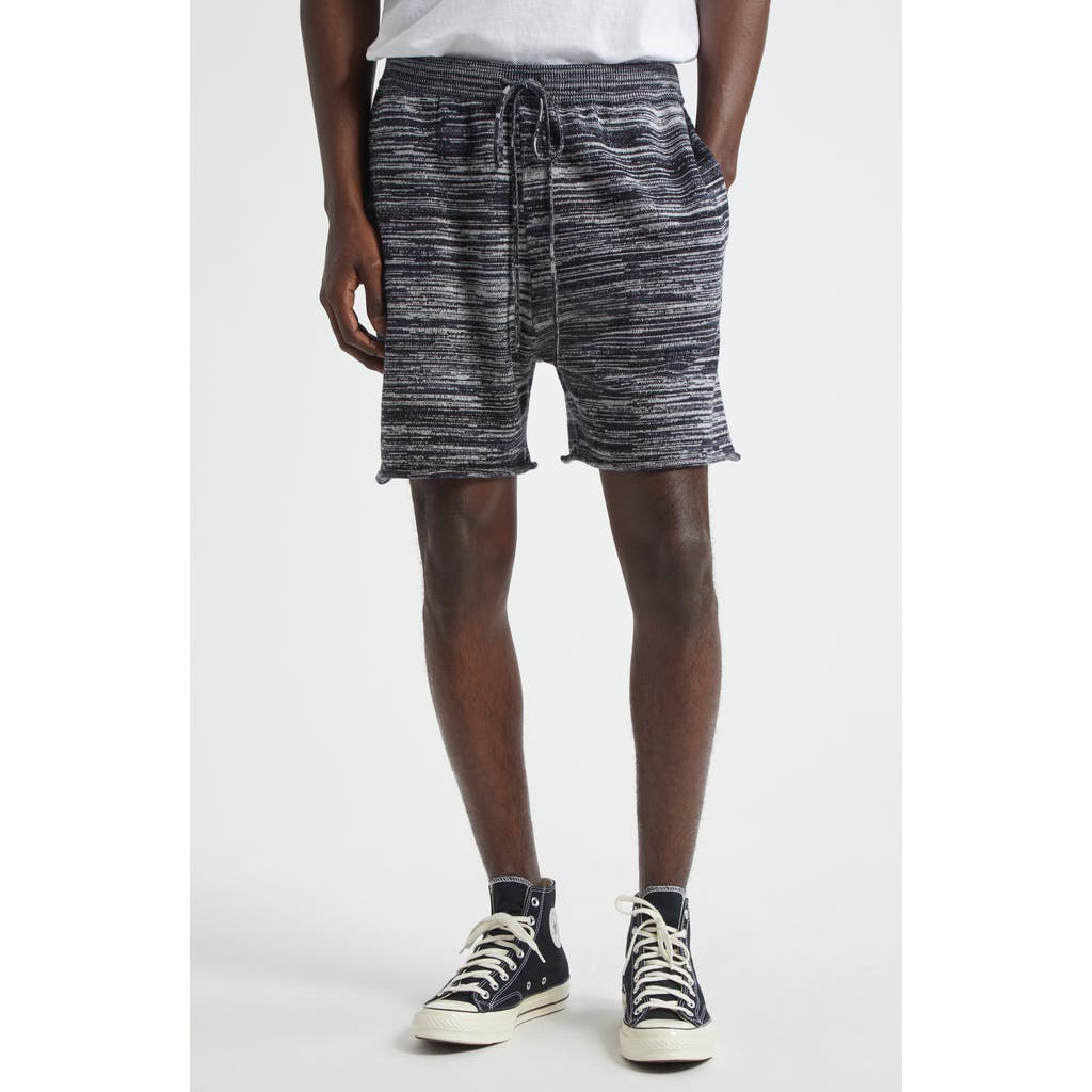 Waste Yarn Project James Space Dye One of a Kind Drawstring Shorts in Black Melange  product
